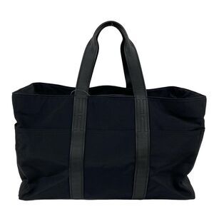 Hermes Boston Bag Acapulco GM Black Silver Hardware Main Item No Lock Cotton